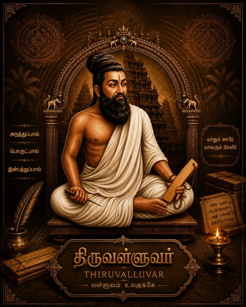 Thiruvalluvar - Sacred Tamil Sage & Valluvar Lineage Heritage